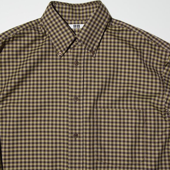 Twill Oversized Shirt | Checked (Uniqlo U; Fall/Winter 2024) - Picture 3 of 6
